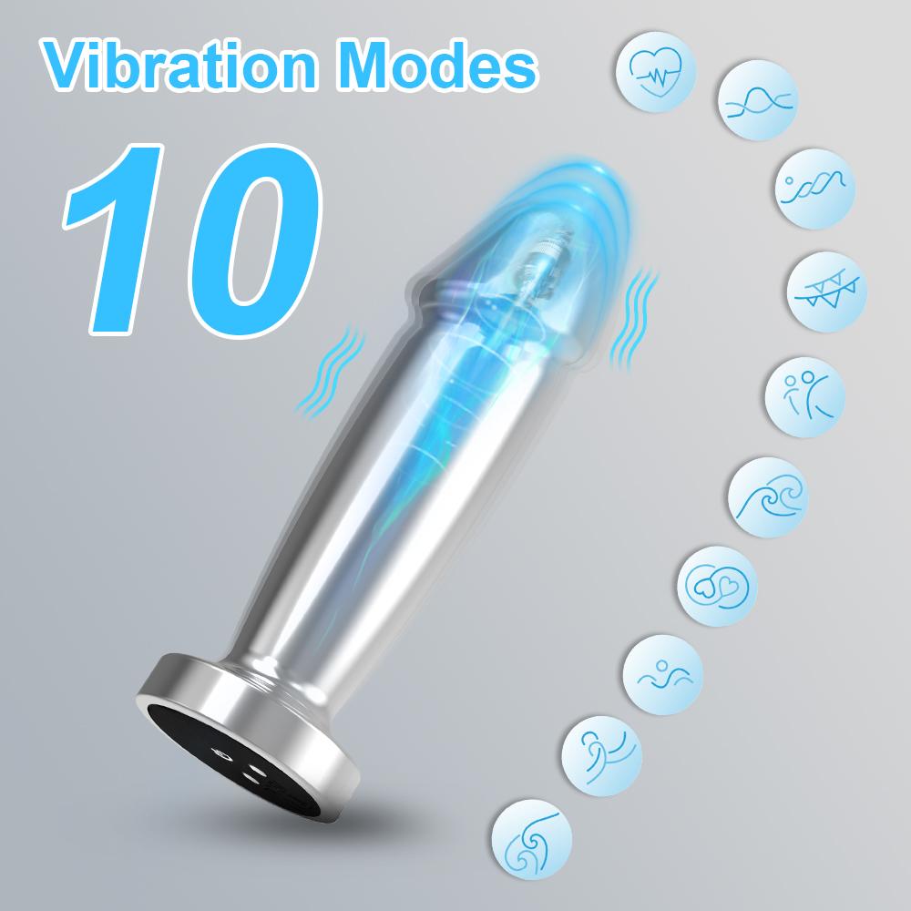 Metal APP Anal Plug Vibrator Wireless Bluetooth Remote Control Butt Plug Massager Anal Trainer Sex Toys for Women Men Adult 18