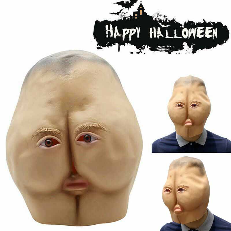 

Маска Вечеринка Хэллоуин Латексная Голова-задница Взрослая Задница Аксессуар для костюма Косплей Реквизит