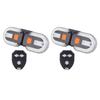 2 Pairs Bike Turn Signals USB Rechargeable LED Rear Tail Light with Remote Control 5 Modes Water Proof for Night Riding