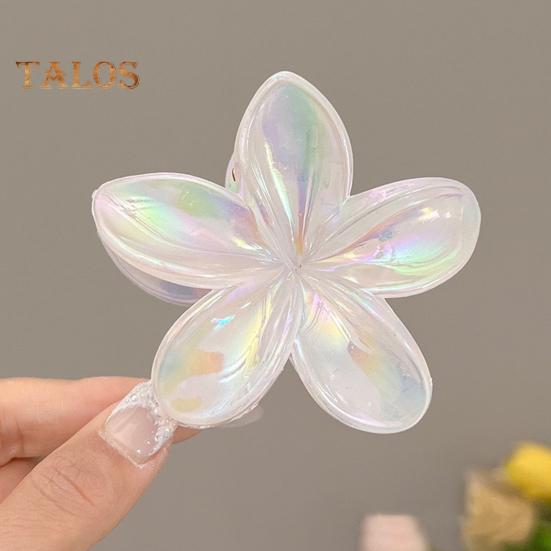 Women Hair Clip Colorful Flower Shape Back Head Hair Claw Horsetail Hair Decoration Hair Styling Tool