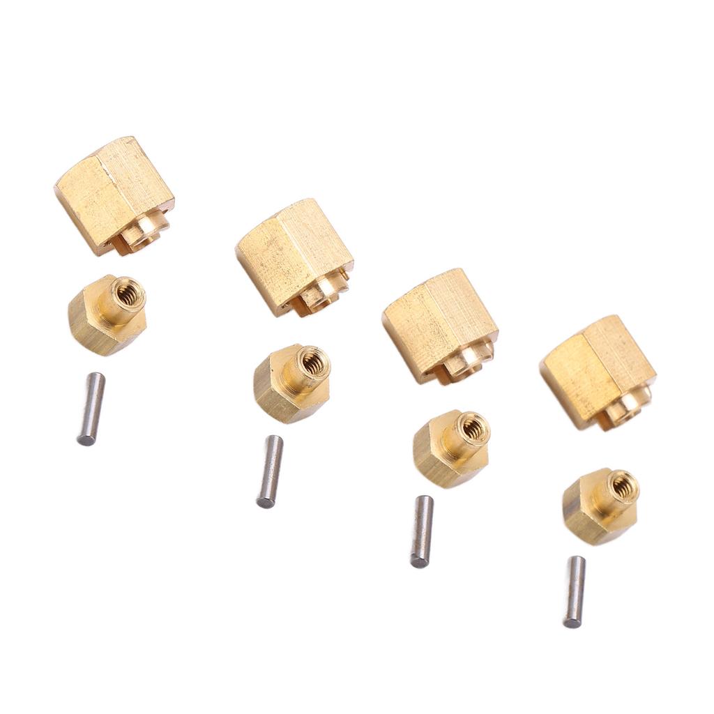 Brass 7MM Wheel Hex Extended Adapter for Axial SCX24 AXI90081124 RC Car Upgrade Parts