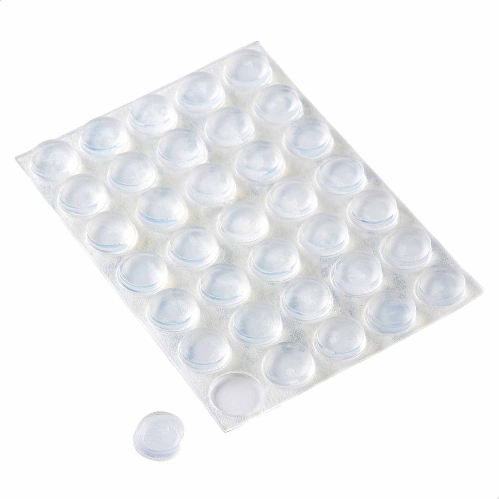 AmazonBasics Door Stop Cushion Bumper Pack of x x cm Pads, Rubber, Adhesive, Clear, 300, 17.5 11.4 1.52