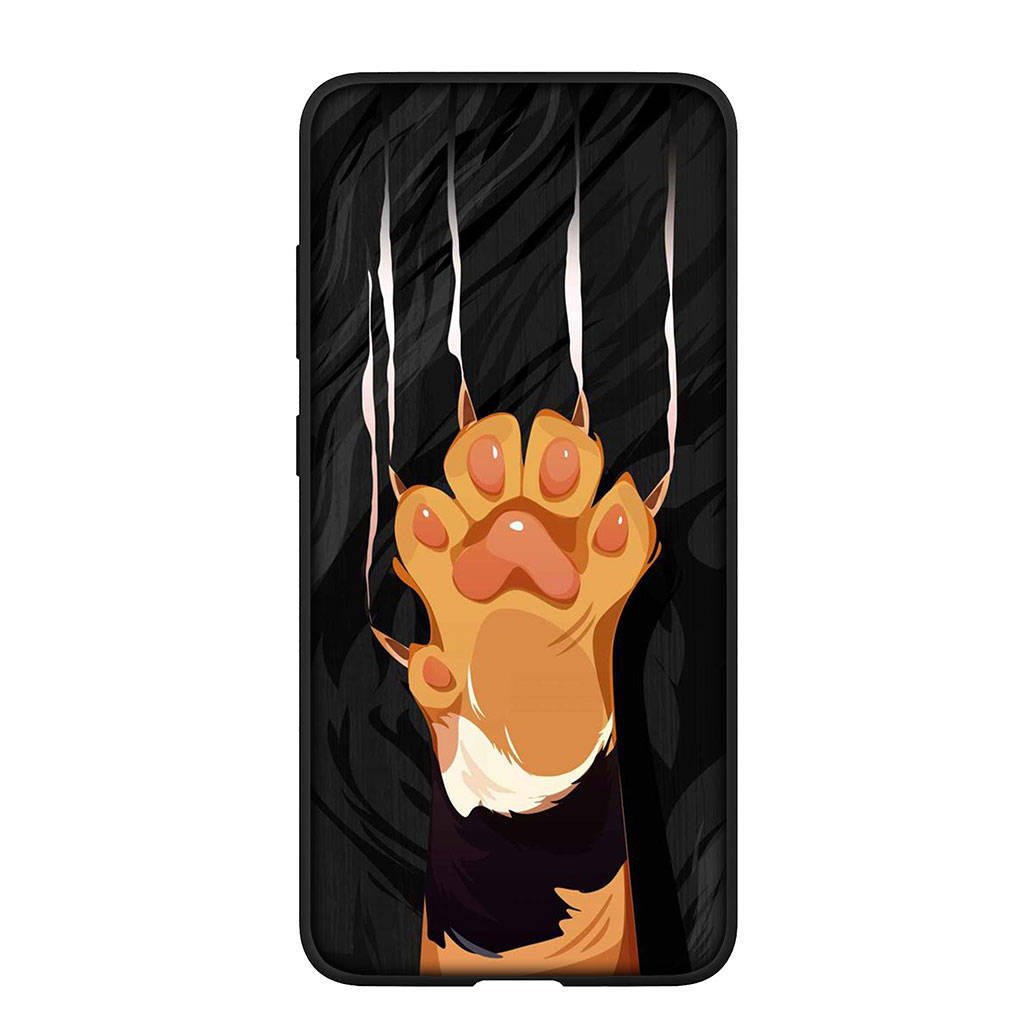 Phone Case for Samsung Galaxy S24 S23 iPhone 15 14 Xiaomi Redmi Note 13 12 11 8 10 9 Pro Max Plus X XR OPPO A15 Huawei Cute Dog Paw Cat Cover