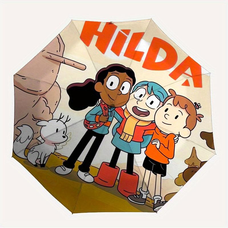 

1pc Hilda, Adventure Themed High-quality Umbrella,Automatic Opening and Closing Umbrella,Multi-functional Umbrella G0811274
