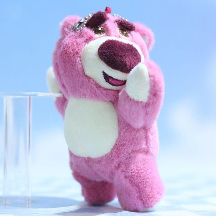 

Клубничный Плюшевый Брелок в виде Причудливого Мишки, Очаровательный Мультяшный Декор для Пар, Мишка Тедди розовый
