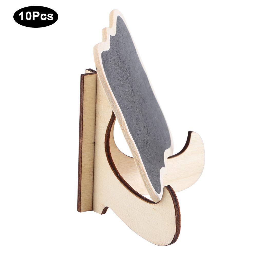 10Pcs Wooden Blackboard for Crafts Display Bar Desktop Message Wedding Decorations