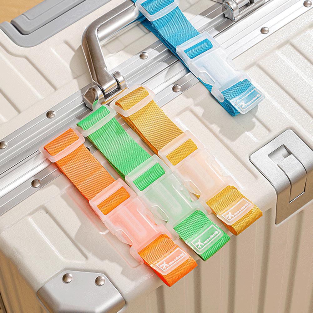 Colorful Luggage Straps For Suitcases Adjustable Suitcases Belts To Carry Bags Lock Buckle Travel Accessory 2024 Trend