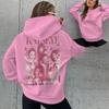 Sweat à capuche rose pour femme avec imprimé œil de chat et poche Printemps Automne Cadeaux pour amateurs de musique Hip Hop Pull Vintage Œil de chat Unisexe Sweat à capuche Gothique