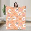 Halloween Pumpkin Blankets Fleece Spring Autumn Cute Ghosts Multifunction Warm Throw Blankets for Home Car Plush Thin Quilt