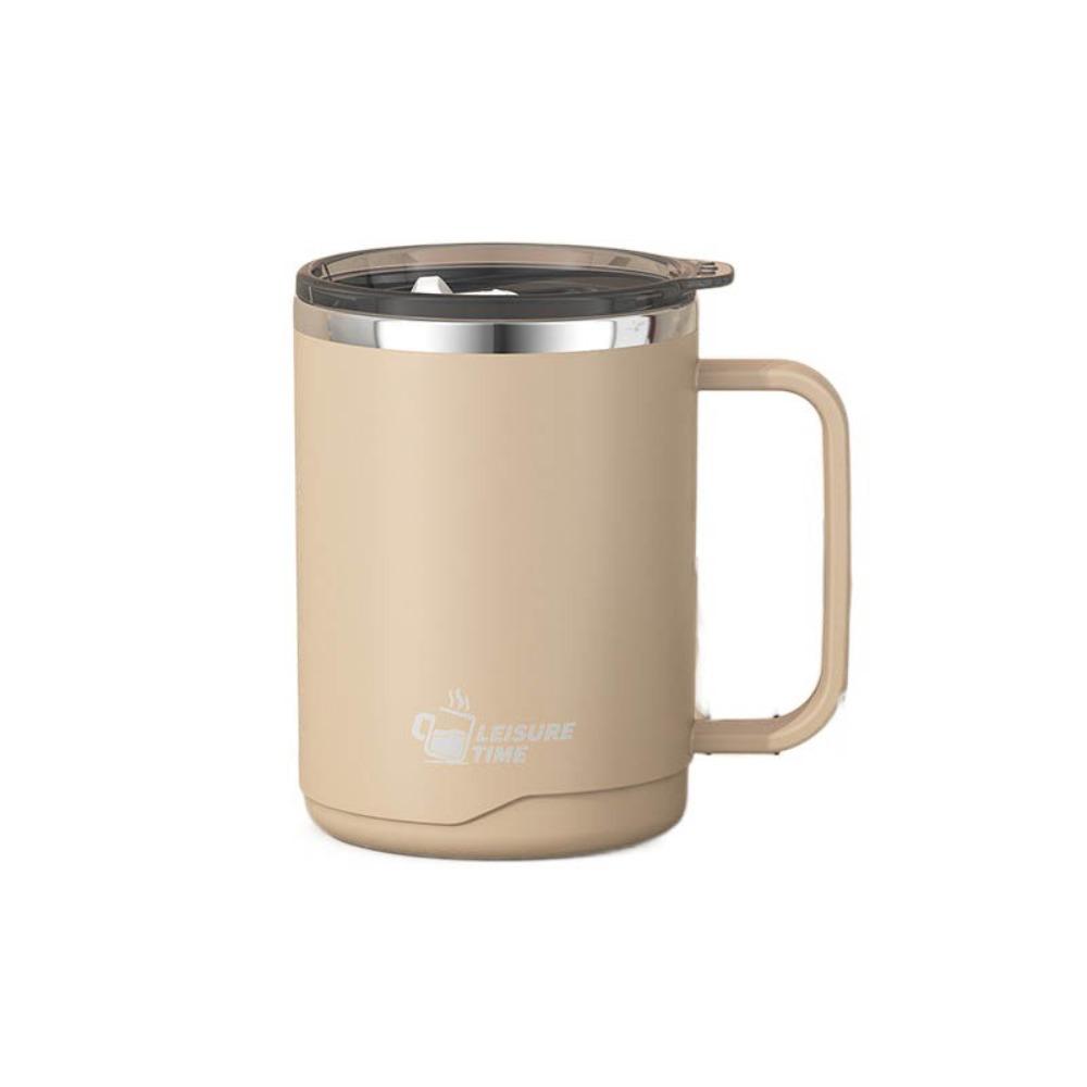 

Double-layer Milk Coffee Cup 304 Stainless Steel Milk Tea Cup Portable Insulated Mug Travel коричневий