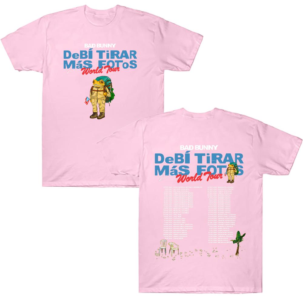 Bad Bunny Debí Tirar Más Fotos World Tour 2026 T Shirts Rapper Bad Bunny Cotton Tees Unisex Hip Hop Oversized Tshirt Streetwear