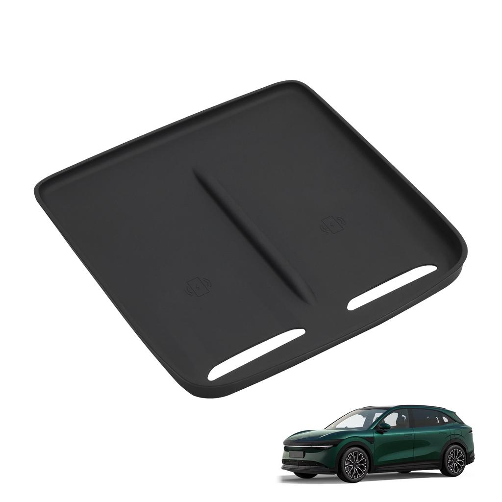 LUCKEASYfor Zeekr 7X 2026+ Car Anti Dirt Pad Silicone Mobile Wireless Charging Anti-Slip Mats Interior Accessiories Black