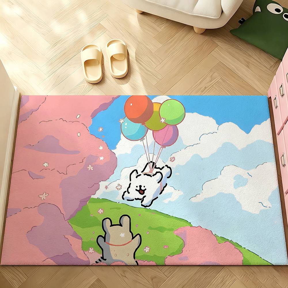 Cute M-Malteses Carpet Bathroom Anti-slip Mat Door Mat Home Decoration Mat Entrance Door Mat Scratch-resistant Door Mat