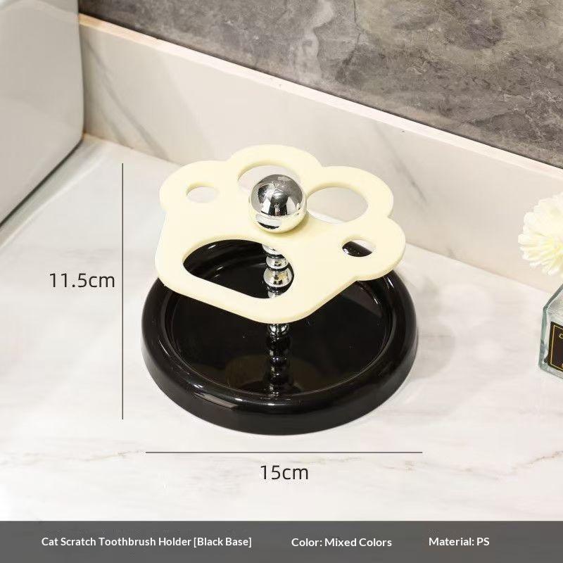 

Cartoon Paw Shaped Electric Toothbrush Holder Storage Tube Base Stand Cute Bathroom Organizer Personal Hygienic Stand For Home чёрный