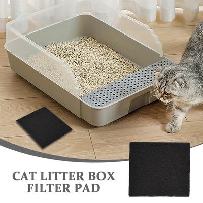 12 stuks Actief Kool Filterkatoen voor Kattenbakken Schoner Vervanging Huisdier Katten Kattenbak Filterkatoen Deodorant