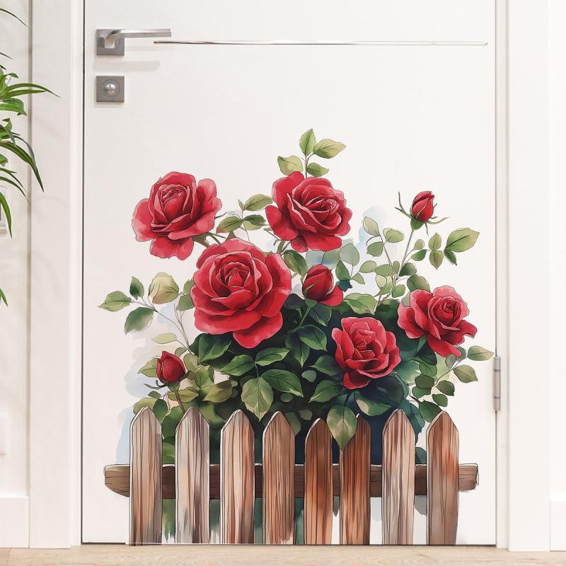 

Rose Wall Sticker For Bedroom Corner Room Arrangement Decor Art 50x60cm разноцветный