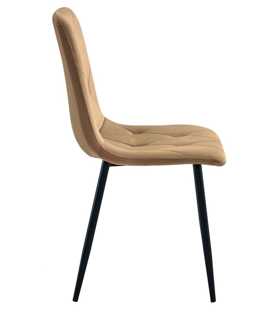 LIBRA Chair - Velvet Brown / Black Legs X 4