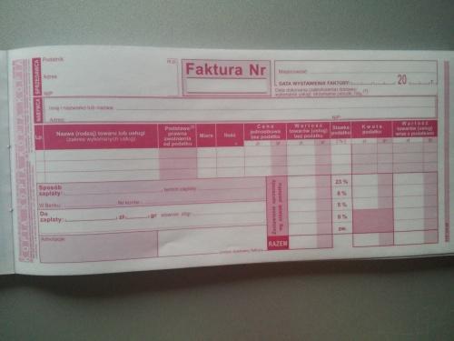 FAKTURA VAT 1/3 A4 (PEŁNA) NOWA 105-8E