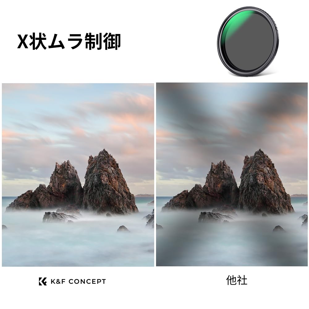 Concept 82mm Magnetic Variable ND Filter Shape Unevenness Control Made In Japan AGC Optical Glass HD Super Resolution Low Reflectance 28 Layer Nano