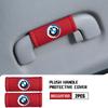 OOYR4 Plush Car Interior Handle Protect Cover Roof Armrest Pull Gloves For BMW X3 X5 M5 M3 E46 E90 E60 F10 E39 F30 E36 G30 E87 E70