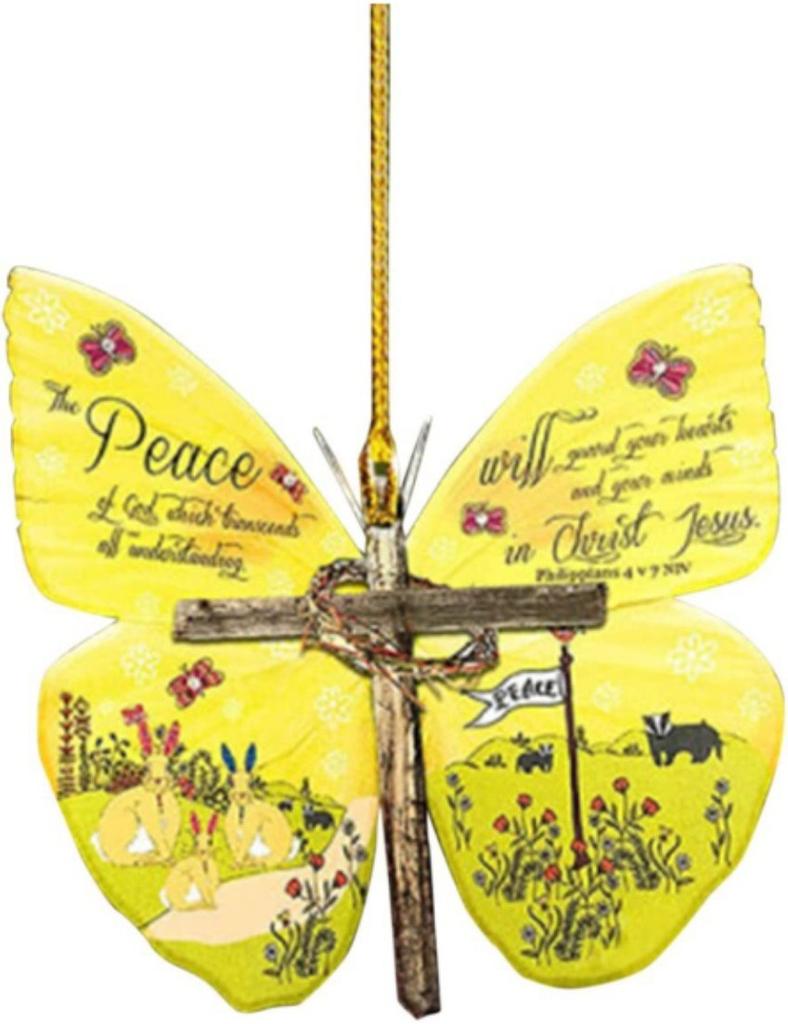 Enchanting Acrylic Vintage Butterfly Car Pendant Decorative Piece For Festive Occasions