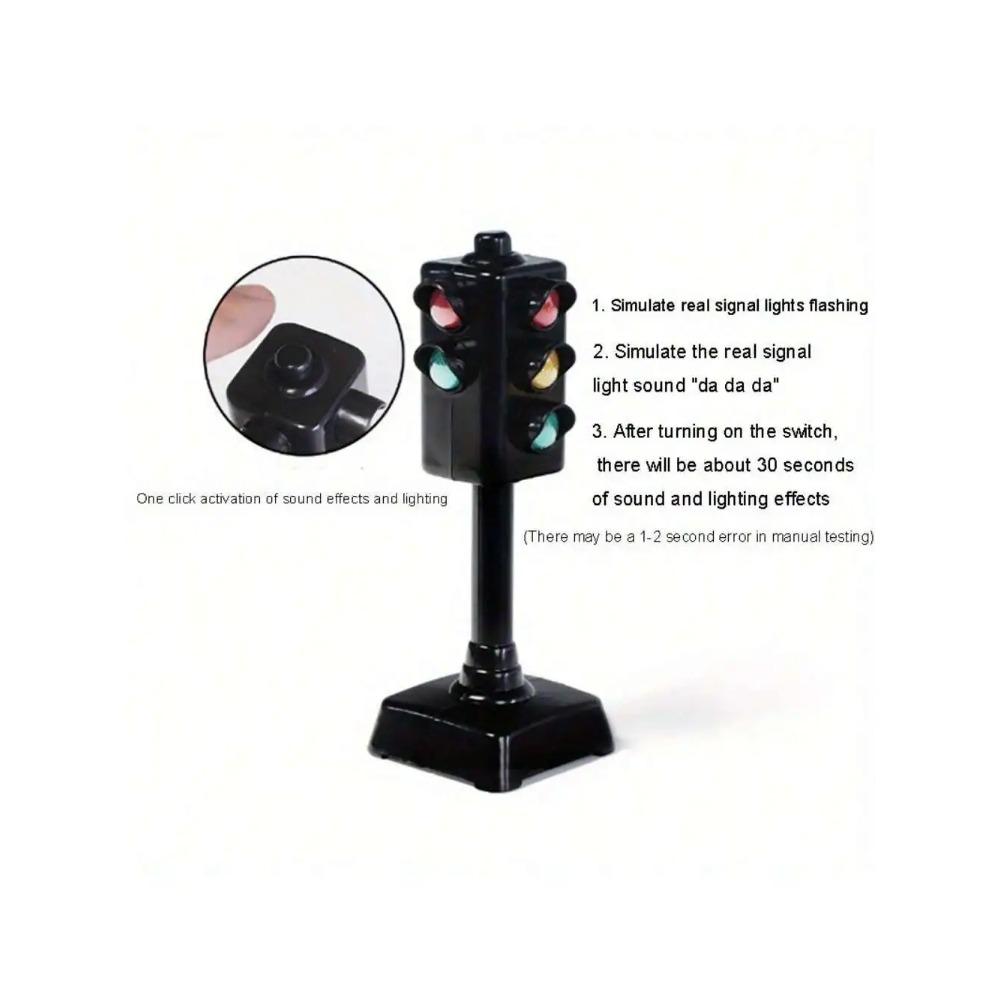 Mini Traffic Signs Road Light Block,Children Safety Education Kids' Puzzle Traffic Light Toy, Kids' Gift