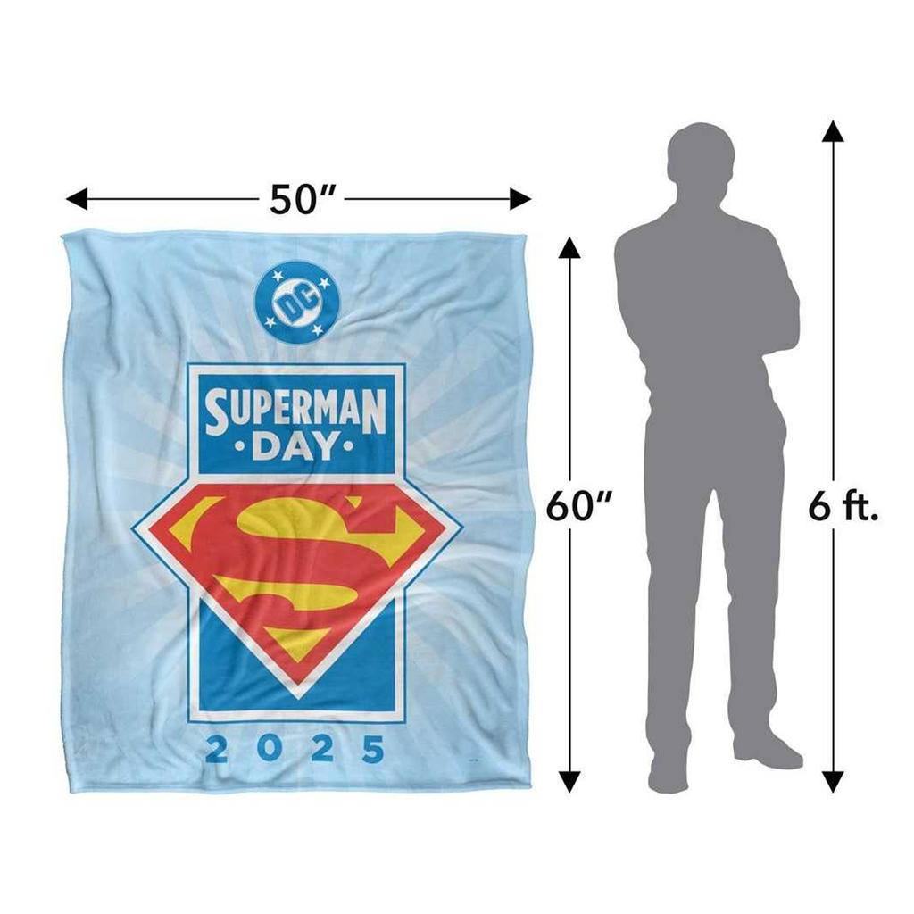 Superman Superman Day 2025 Silky Logo Supersoft Blanket