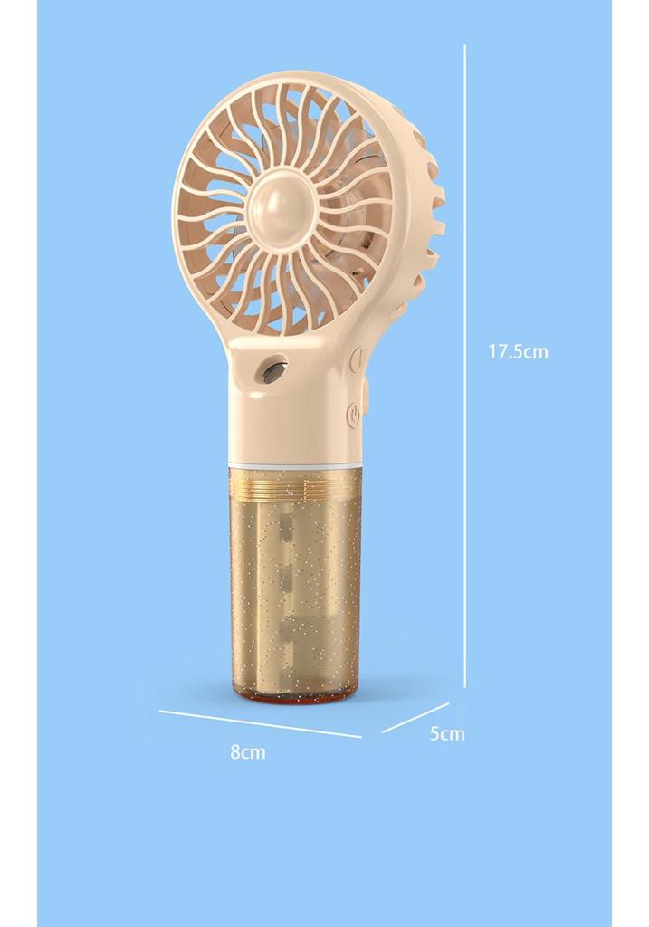 Ultra-Quiet Mini Handheld Fan with Fine Mist & Long Battery Life