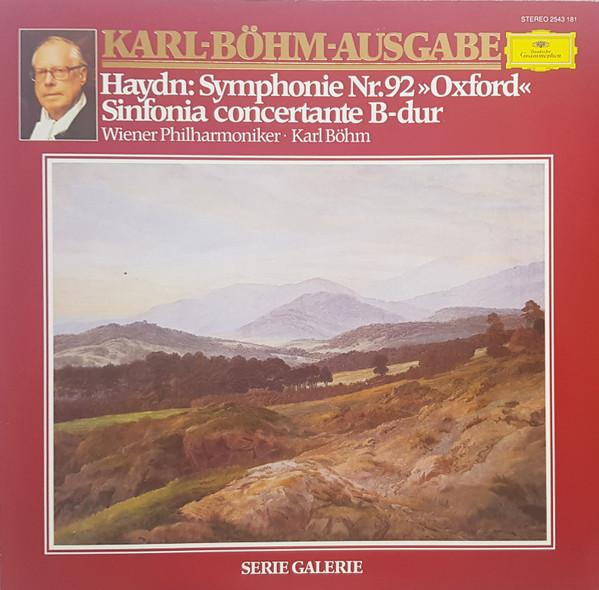 

LP Record KARL BOEHM, WIENER PHILHARMONIKER - Karl Boehm Ausgabe / Haydn Symphoni 2543181 DEUTSCHE GRAMMO Germany Classical Used