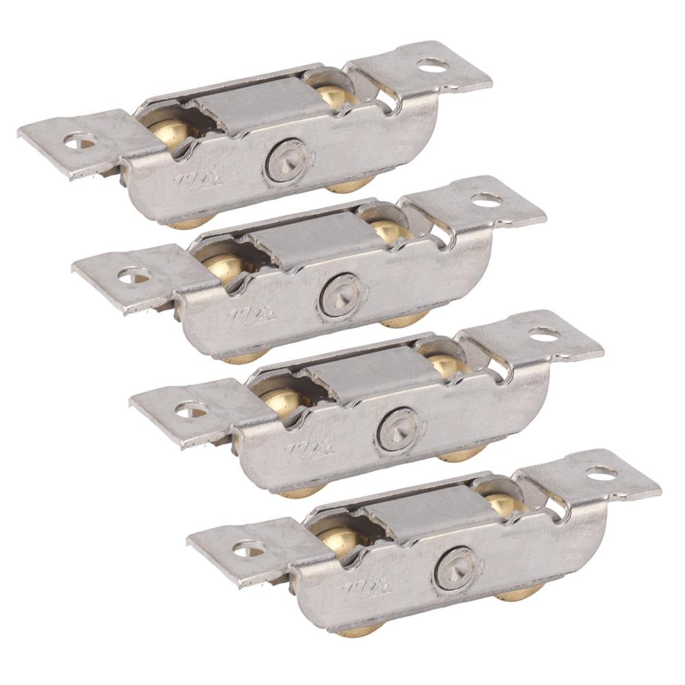 4PCS Stainless Steel Sliding Patio Door Roller Assembly Concave Wheel Roller  Office Use