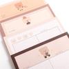 Korean Style Cute Little Bear Cartoon Plaid Sticky Notes for Journaling and Study, B5 Paper