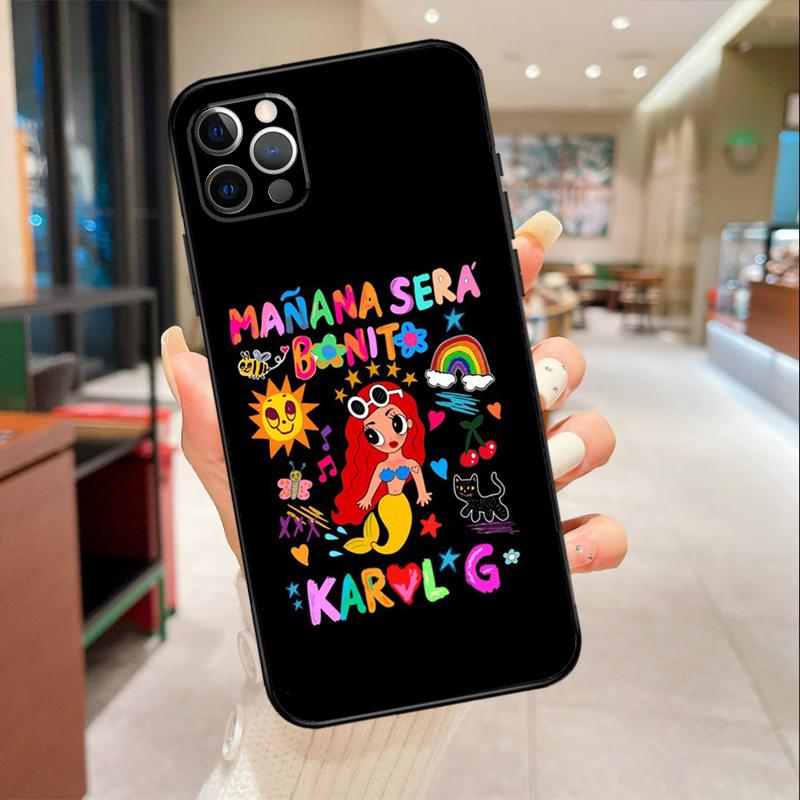 Karolg Manana Sera Bonito Case For iPhone 16 15 14 Pro Max 13 12 Mini 11 Pro Max X XS XR Plus Soft Cover Funda