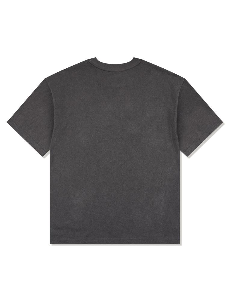 LA MAISON STUDIO Unisex Cutie Cat Pigment Smoky Short Sleeve T-Shirt Charcoal (Fcf2Ts418M)