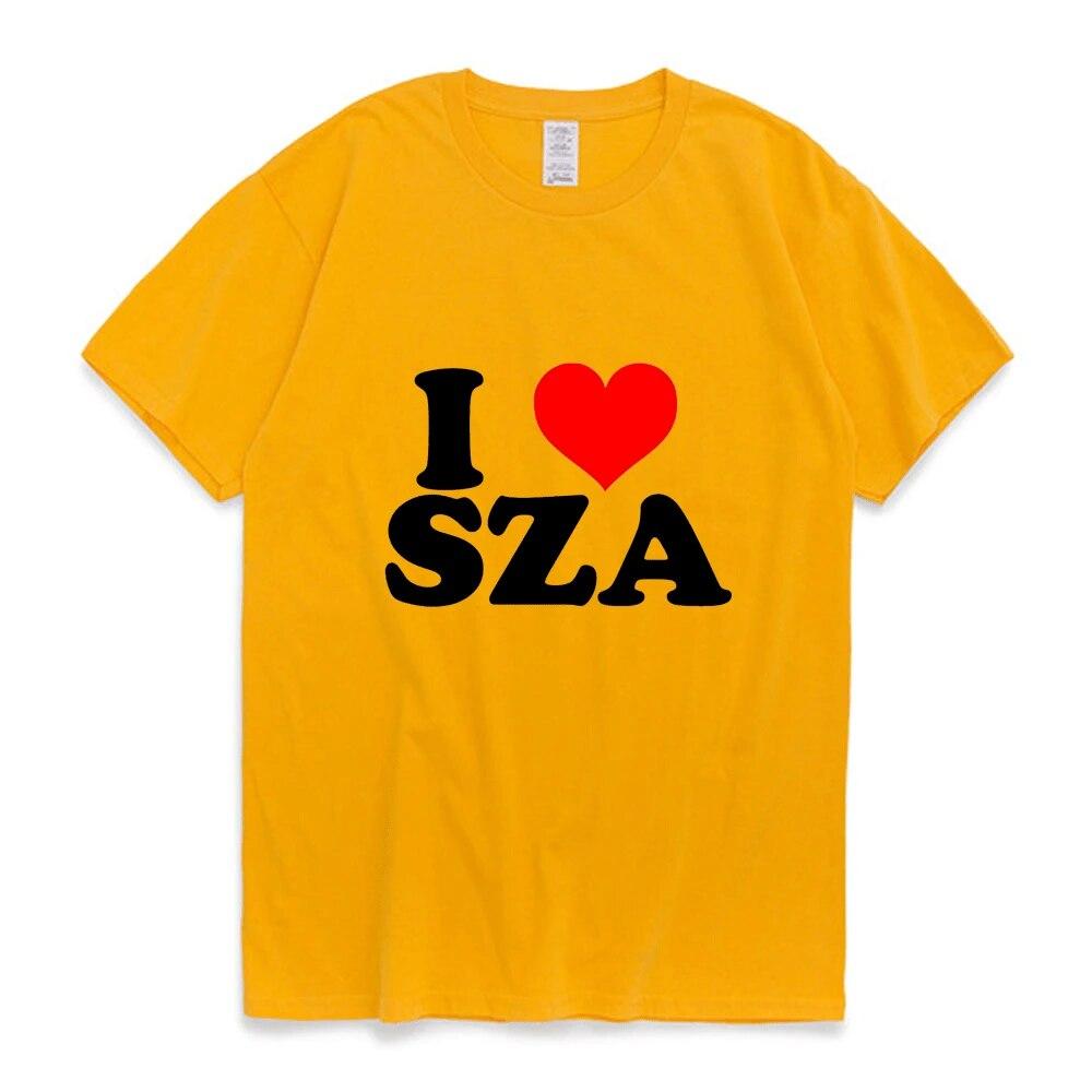 I Love SZA Good Days Graphics Print T-shirt Unisex Women Hip Hop Rapper 90s Vintage Short Sleeve Tees Teen Streetwear Trend T Shirt