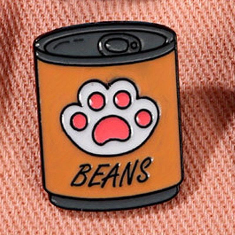 Cute Cat Canned Food Cartoon Brooch Cat Food Backpack Decoration Button Pins Badge