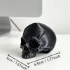 Skull Head Monitor Decoration, Gothic Style Desktop Ornament, Gaming Room Ambiance Pc Accessory, Desktop Decor