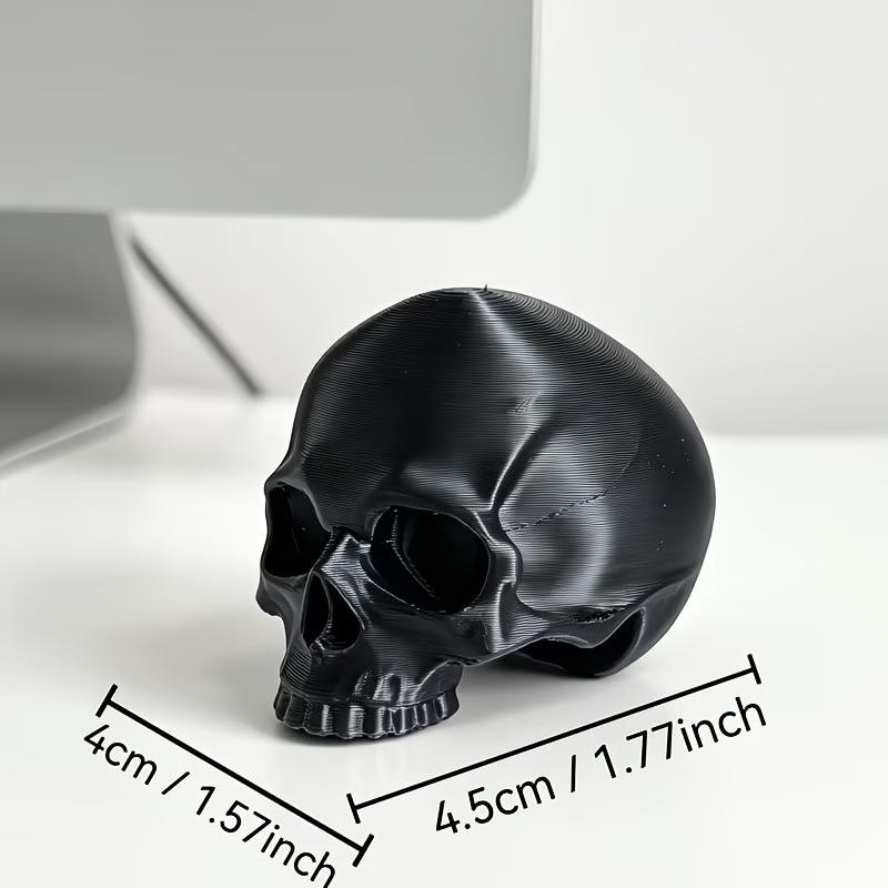 Skull Head Monitor Decoration, Gothic Style Desktop Ornament, Gaming Room Ambiance Pc Accessory, Desktop Decor