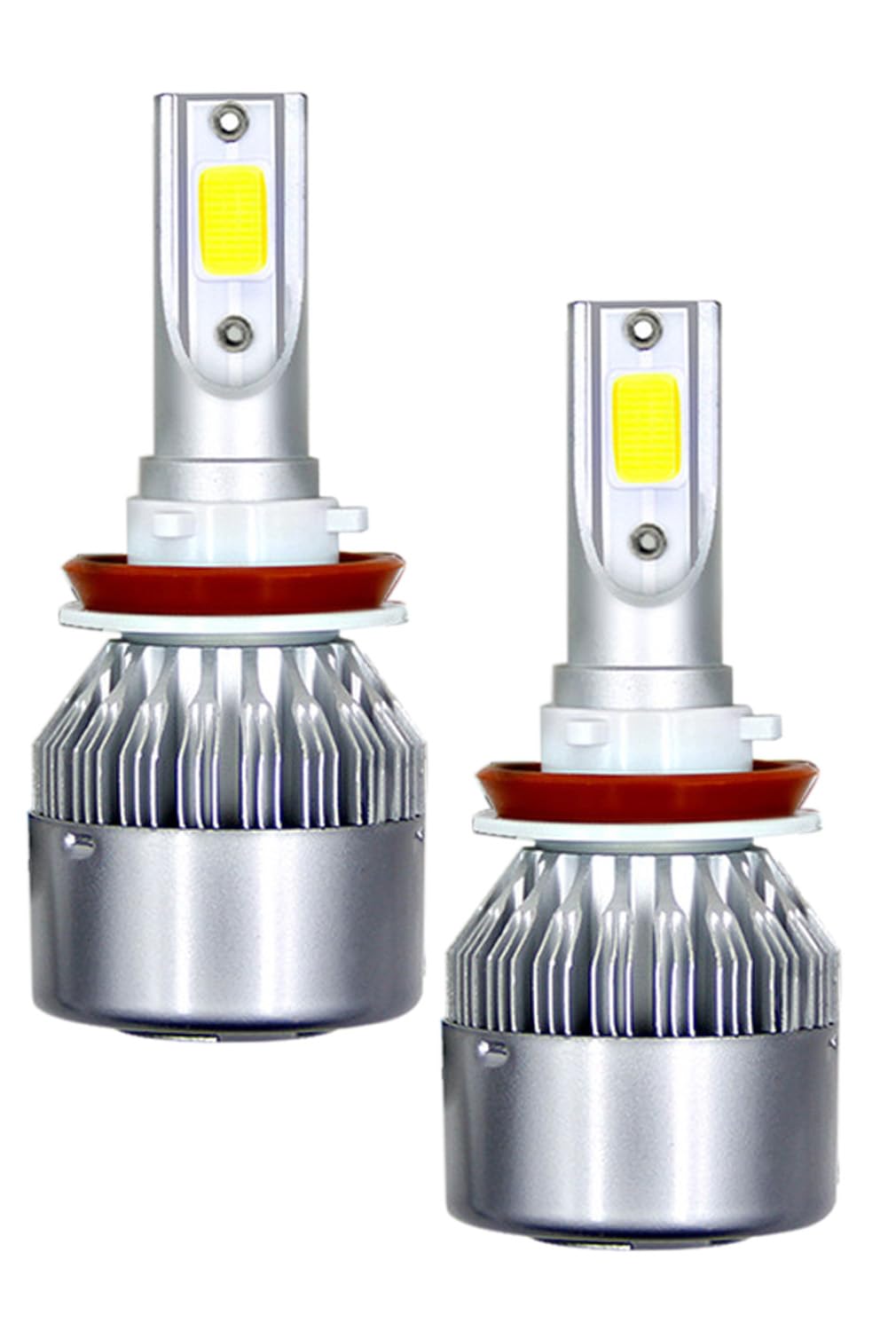 

УБ-Лаб. Автомобильная светодиодная лампа для фары Дальний свет Белый 6000K Водонепроницаемая Пыленепроницаемая COB 8000лм 2 шт. в комплекте