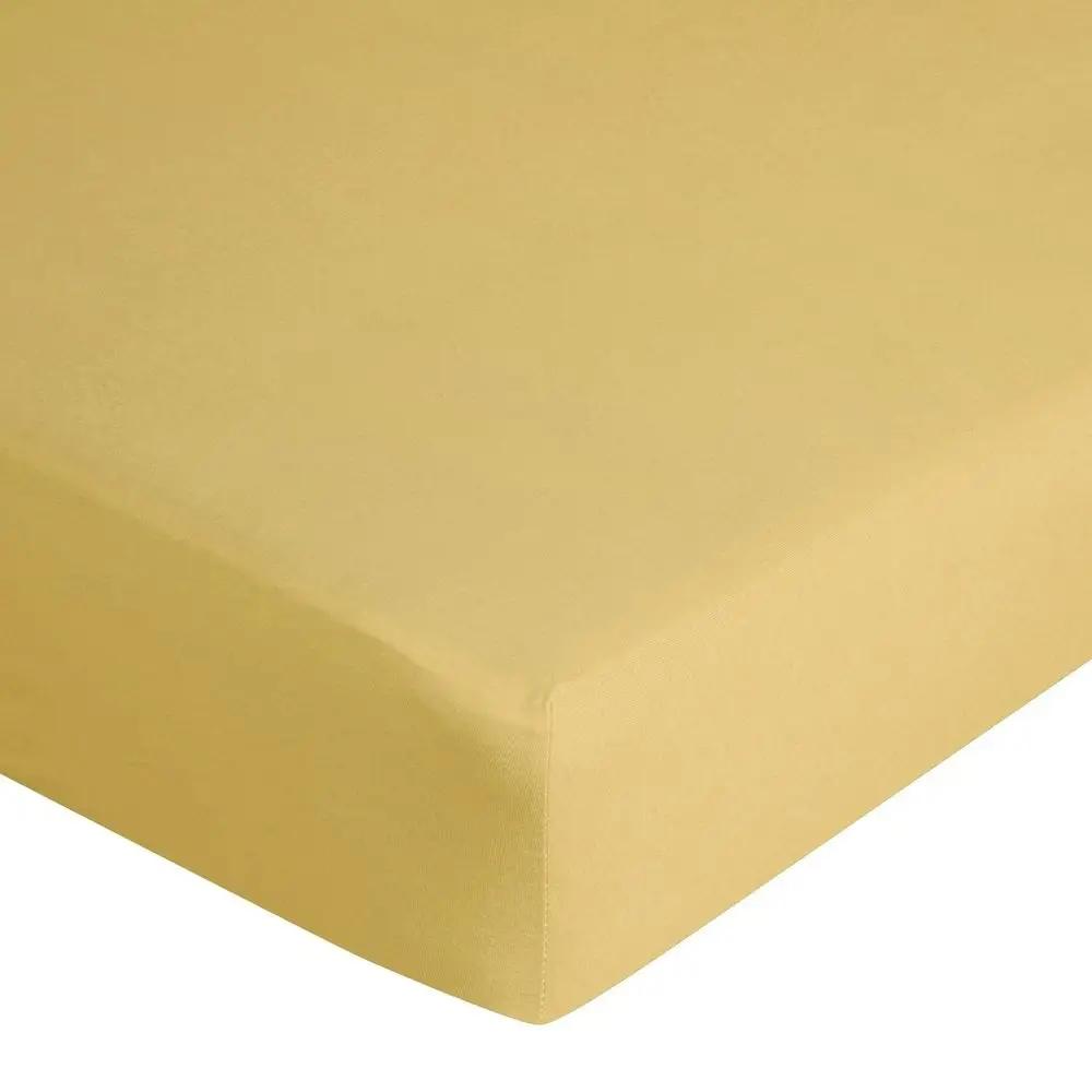Jersey Fitted Sheet 140X200+30 Mustard 1 Pc