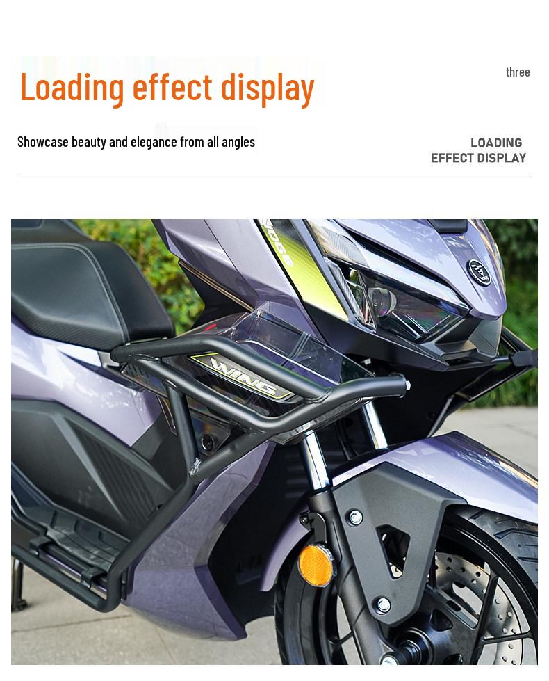 Stepless SR150R Bumper Bars with Exhaust Protection & Comfort Backrest Modification