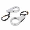 Front Fork LED Turn Signals Amber Indicators White Daytime Running Lights 39 to 41MM Fork for ATV