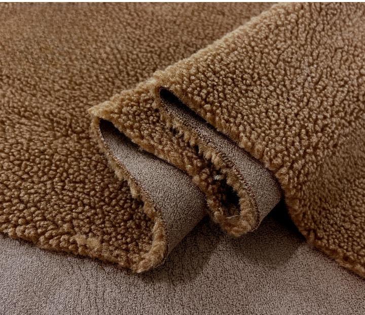 Suede Velvet Composite Lamb Wool Fabric Winter Thickening Warm for Diy Sewing Clothing  Wholesale Cloth