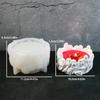 Unique Candle Holder Molds Crafting Molds Skull Shape Candle Base Moulds Silicone Texture for Crafting Candlesticks