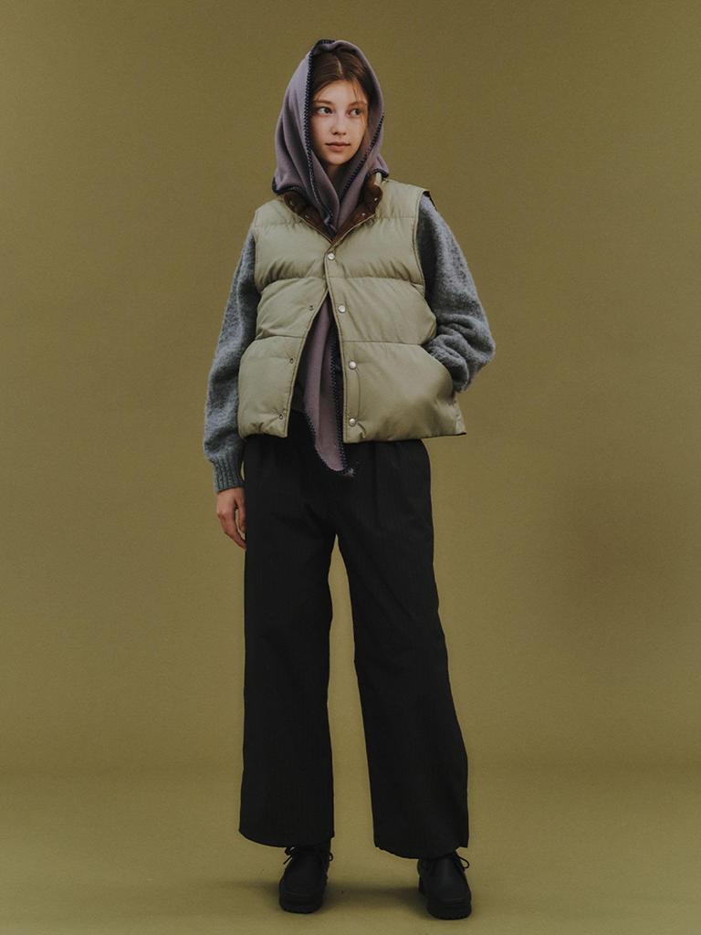 Beams Boy Women's Reversible Down Vest, Brown Free