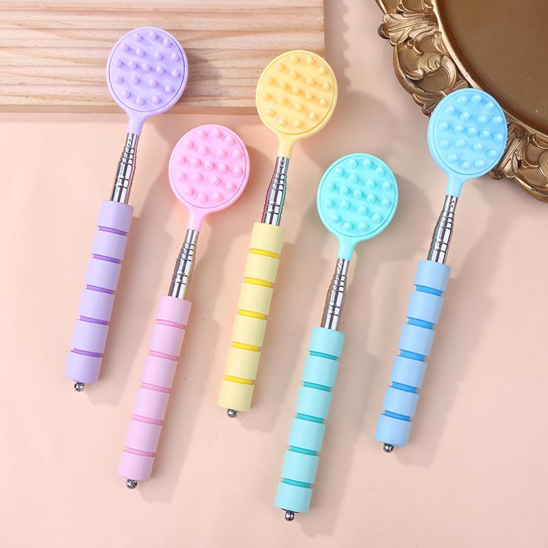 Extendable Cactus Back Scratcher With 2 Size Spikes Foam Handle One-Hand Itch Stick For Men & Women Portable Point Massage Stick