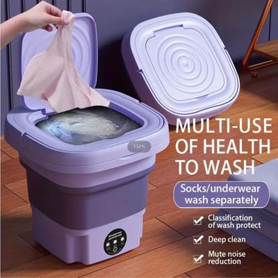 Katlanır Çamaşır Makinesi, Mini Çamaşır Makinesi, Seyahat Kullanıma Uygun, İç Çamaşır Sütyen Çorap Yıkama Makinesi