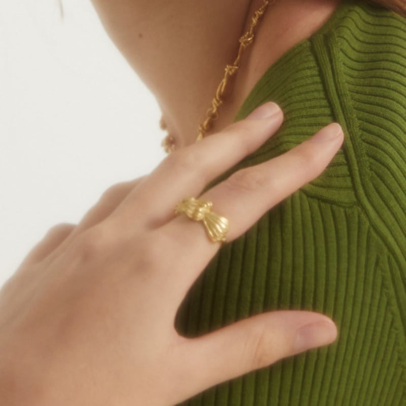 BOLDIERE Heart Leaf Ring_ R20[Gold]