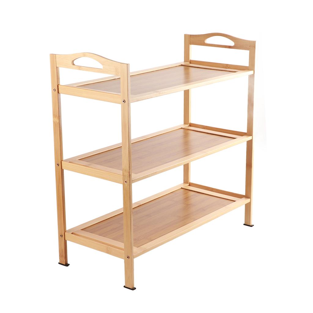 Multi Layer Shoe Rack Thicken Bamboo Large Capacity Durable Shoe Storage Rack for Bedroom Dormitory 3 Layers, 50cm