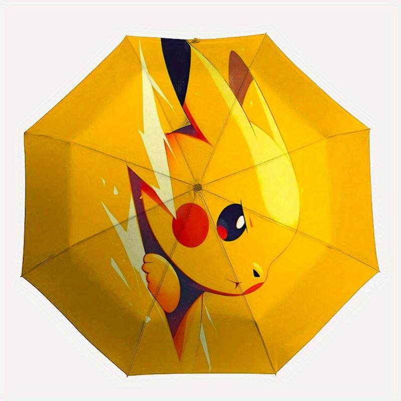 

1pc Pikachu Automatic Open Umbrella - 8-Rib Compact Foldable Design, Durable Fabric for Casual & Fashion Use, 077