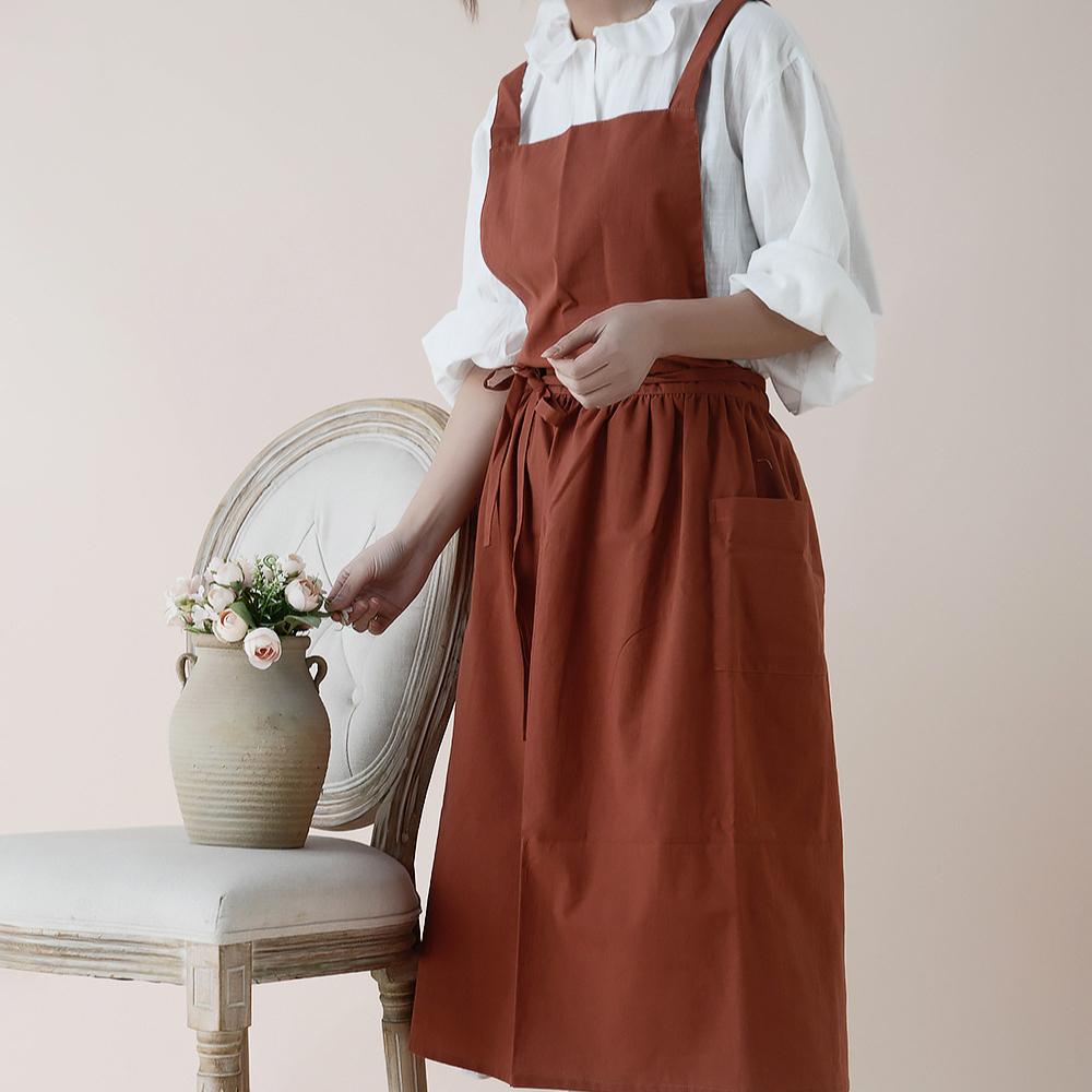 Waterproof Restaurant Stylish Design ApronFlorist Apron Cotton Gardening Coffee Shops Kitchen Apron for Baking Cooking  BBQ & Grill Cleaning